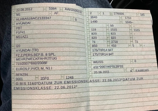 Hyundai i20 cena 19950 przebieg: 148286, rok produkcji 2012 z Wodzisław Śląski małe 379